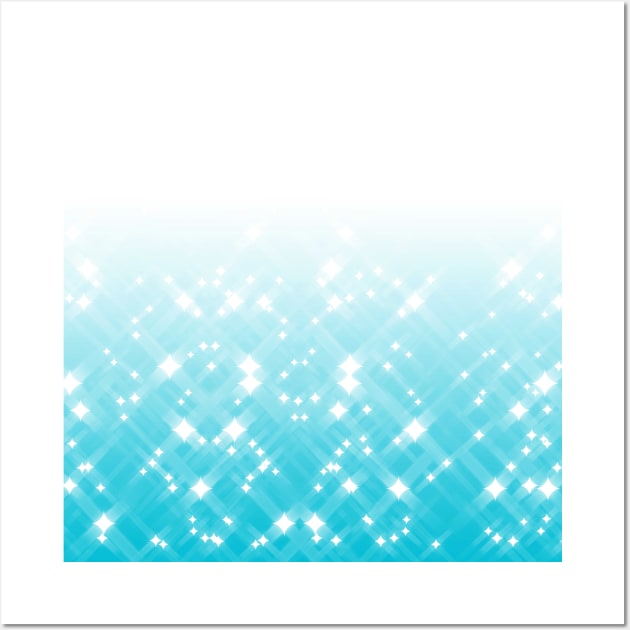 Gradient Blue Sparkles Wall Art by saradaboru